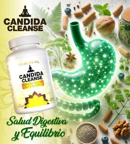 Pure Peak Candida Cleanse Ayuda Al Intestino Y Al Colon