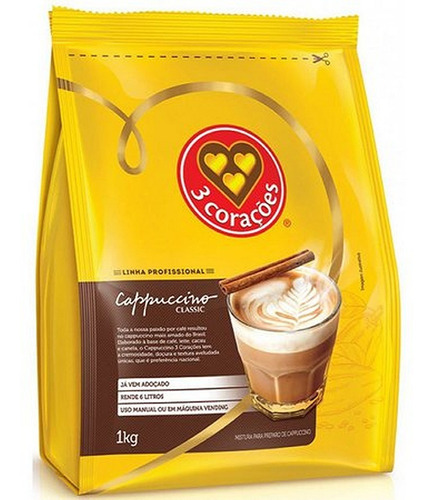 Capuccino 3 Três Corações Classic Cremoso Vending 1 Kg