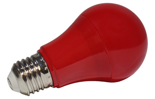 Kit 20 Lâmpada Bulbo Led 7w A60 Colorida Decorativa E27 Biv Cor Da Luz Vermelho