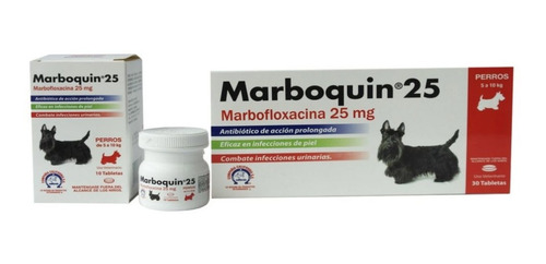 Marboquin 25 Perros Frasco X 10 Tabletas. Efecto Prolongado!