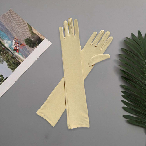 Guantes De Ópera Largos De Spandex Elásticos Sobre El Codo