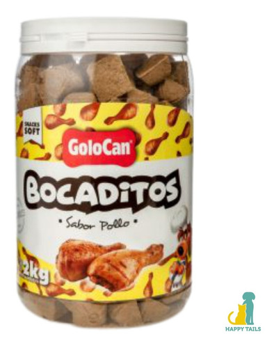 Bocaditos Golocan Snack Perros Pollo X 2 Kg - Happy Tails