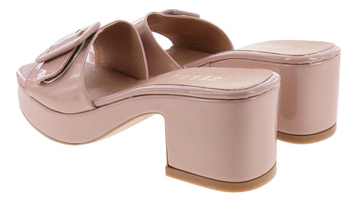 Sandalias De Tacón Ancho Modernas Ajuste Con Hebilla Elo