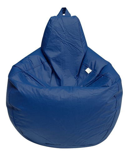 Sillón Puff Pera Premium Confortable Chocolate Color Azul