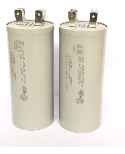 2 Capacitor Permanente 50uf 400v Weg