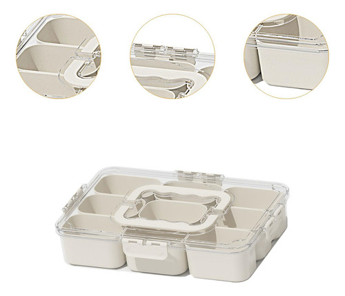 Contenedor De Comida Dividido, Caja De Condimentos, Caja L