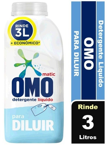 Omo Detergente Líquido Para Diluir 500 Ml Rinde 3lt