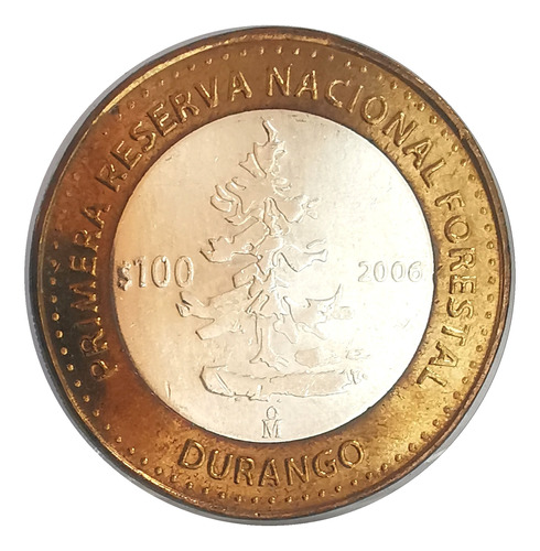 100 Pesos Estado Durango 2da Fase Bimetálica 2006