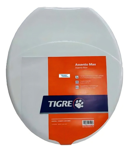 Tampa De Privada Assento Sanitário Tigre Branco Branco Ofert