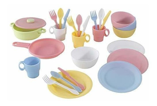 Set De Cocina Pastel De 27 Piezas Para Niños.