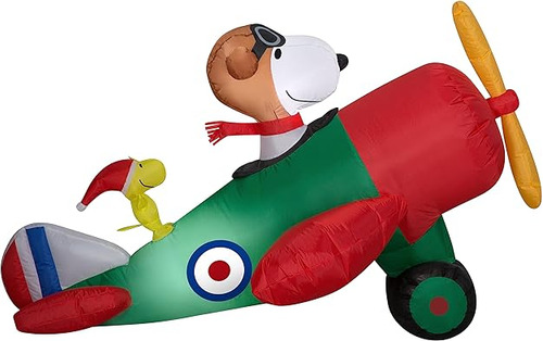 Navidad Inflable 4 5 Snoopy En Escena De Avion