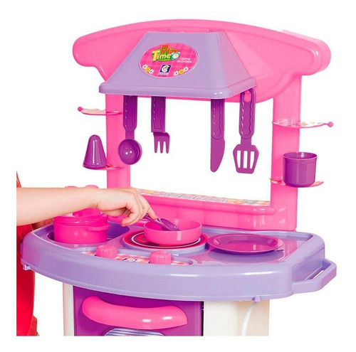 Mini Cozinha Com Acessórios Play Time Para Criança Cotiplás
