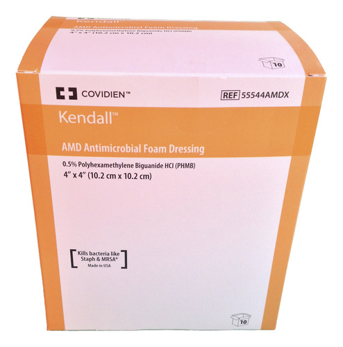 Kendall Amd Aposito De Espuma 10x10 Cm. Caja Con 10 Piezas