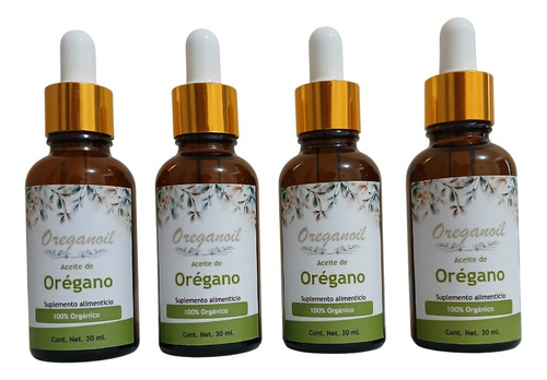 4 Pza Aceite De Orégano Oreganoil 30 Ml