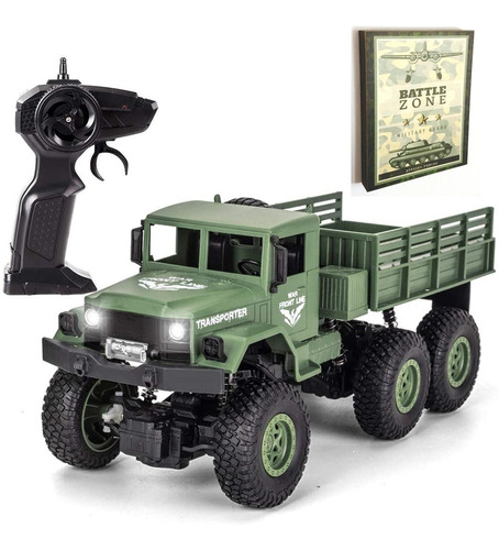 Carro Militar Carga 4wd Rc Remoto Recargable 1:18 + Obsequio