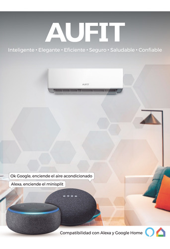 Minisplit Inverter Aufit 2.5t Frio Calor Alexa Google Home