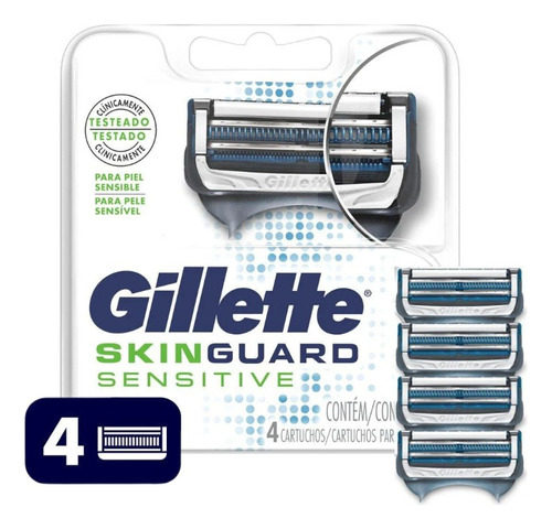 Repuestos Máquina De Afeitar Gillette Skinguard 4uds Oferta