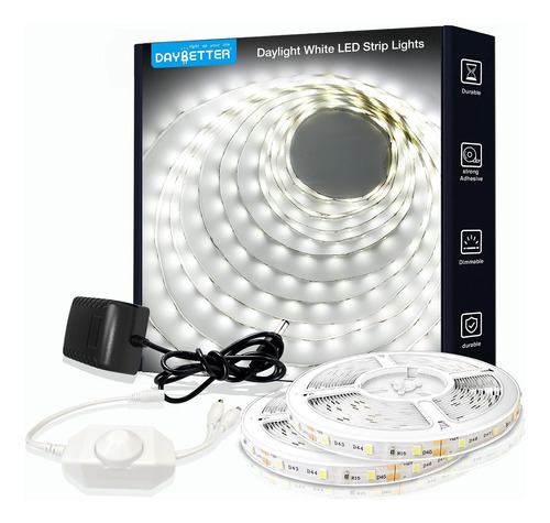 Daybetter Tira De Led Blanca Cuerda Regulable De 40 Pies De