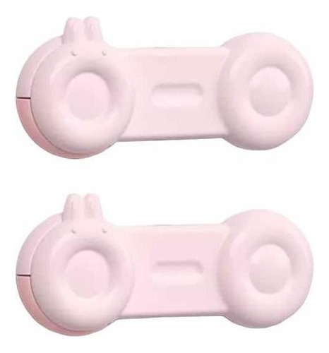 Kit 5 Seguros Para Puertas Y Cajones Seguridad Niños Color Rosa
