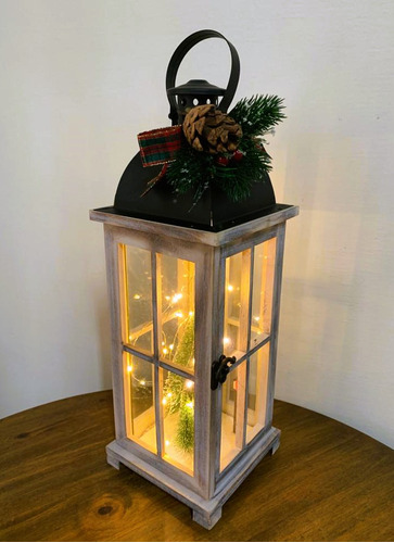 Lanterna De Natal Com Luz 45cm