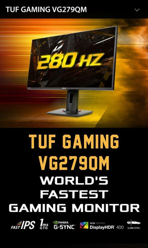 Imagen 3 de 8 de Asus 27 Tuf Vg279qm 280hz Gsync Ips 1ms Hdr Fhd 400-nits