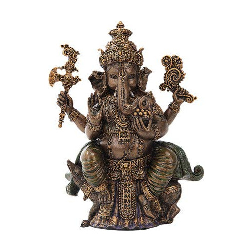 8 inch Sentado Ganesha Hindu De La India Mythological Estatu