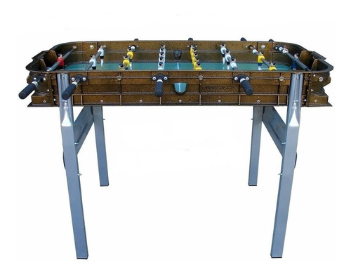 Imagen 2 de 3 de Metegol Metegolazo Millenium color oro viejo con jugadores de aluminio y pelotas incluidas