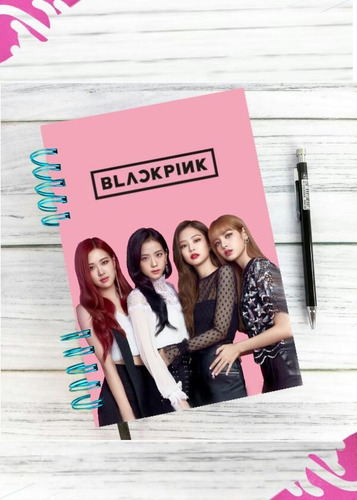 Black Pink K Pop Cuaderno Journal  Lettering Personalizado