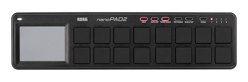 Korg Nanopad2-bk  Controlador Usb Midi Slim Line Negro