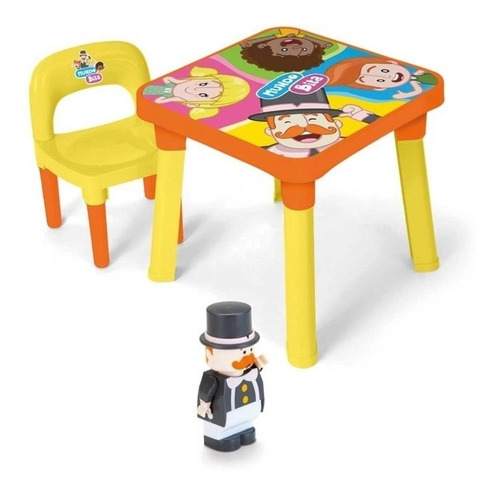 Kit Mesa Cadeirinha Educativa Infantil Mundo Bita Brinquedos