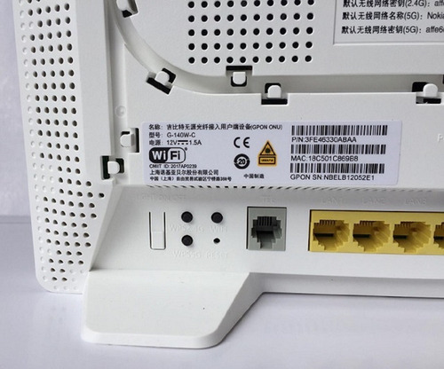 Imagem 2 de 4 de Onu Nokia G-140w-c Gpon 4ge Lan Com Wifi Dual-band 2.4g/5.8