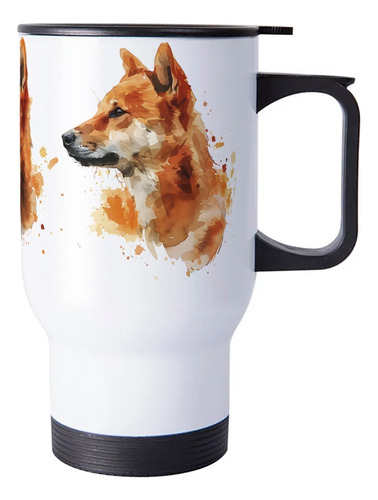 Copo Térmico Cachorro Raça Cão Cantor Da Nova Guiné