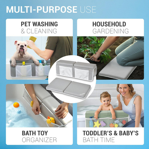 Colsen Baby Bath Bath Kneeler Y El Codo Set De Almohadilla D