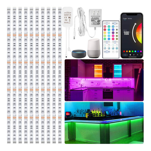 Maylit Kit De 10 Luces Rgb Inteligentes Para Debajo Del Gab.