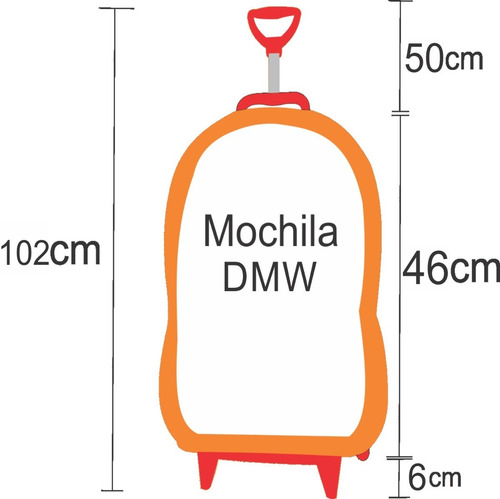 Imagem 6 de 7 de Mochila De Rodinha Com Alça Juvenil Capricho Dmw 11905 Azul