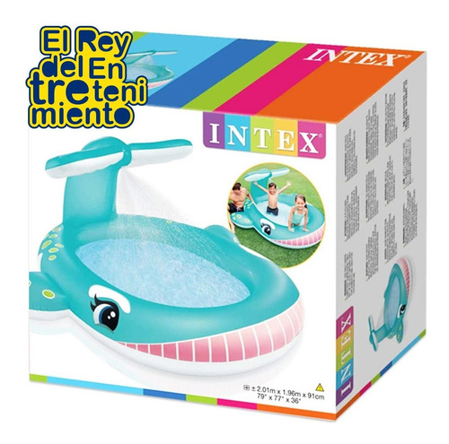 Piscina Intex Inflable Ballena Con Lluvia 200 L - El Rey