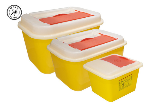 2pz Contenedor De Objetos Punzo Cortantes Rpbi 3 Litro Color Amarillo