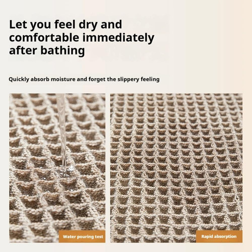 Alfombra De Baño Con Forma De Gofre, Mejorada, Diseño De Gof