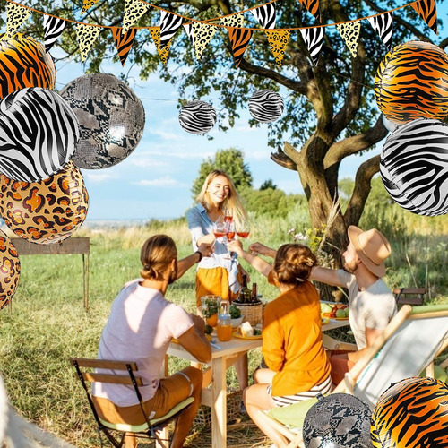Globos Orbz Animales 22 Pulgadas Safari Selva Fiesta Banner
