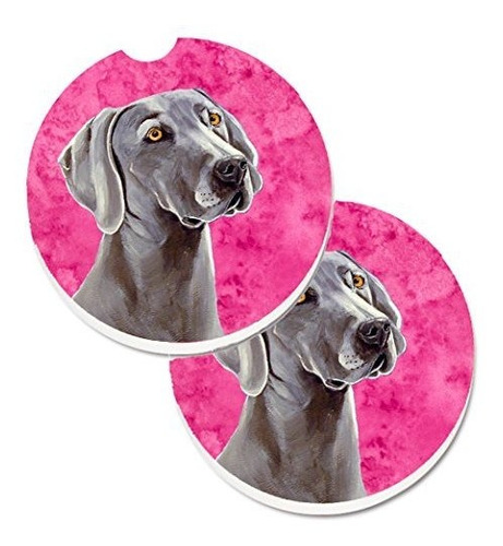 Caroline's Treasures Lh9386pkcarc Pink Weimaraner Juego De 2