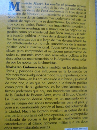 Imagen 7 de 7 de Norberto Galasso - Mauricio Macri. La Vuelta Al Pasado