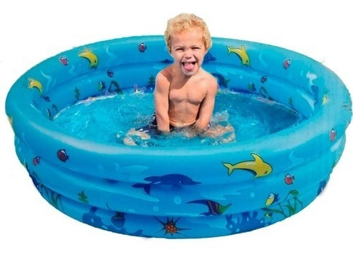 Piscina Inflable 100x35 3-ring Pool Para Niños Y Niñas