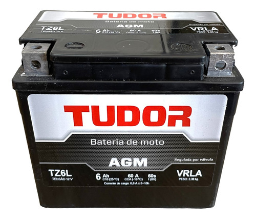 Bateria Moto 6ah Honda Titan 150 Es/esd 2009 Até 2011 Tudor