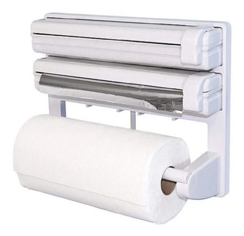 Dispensador Servitoalla Papel Aluminio Rollo Plastico 3 En 1