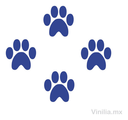 Kit 4 Huellas De Perro Huellitas Vinil Adhesivo 10cm