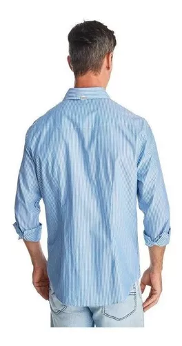 Camisa Masculina Xadrez Azul Logo Bordada Convicto - Convicto