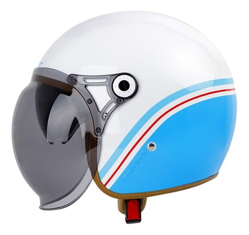 Casco Abierto Shaft Sh-121 Scrambler Stripe Evo Certificado