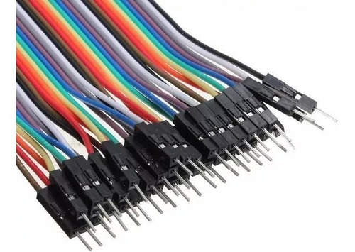Imagen 2 de 4 de Pack 40 Cables Macho Macho 30cm Dupont