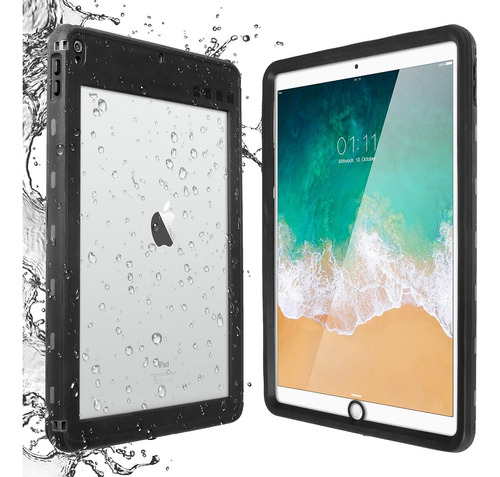 Funda Impermeable Negra Para iPad Pro 10.5 Pulgadas