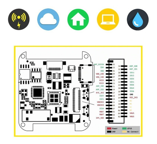 Ttgo Arduino Reloj Watch Programable + Gps + Oled Esp32 Wifi
